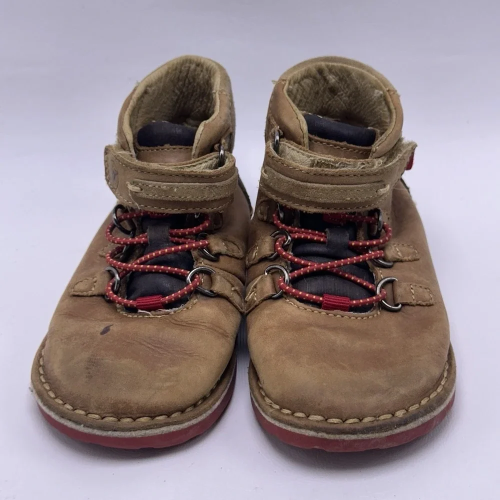 Stride Rite Medallion Bilson Toddler Boys Brown Leather Hiking Boots Size 9.5M